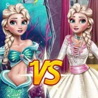 Elsa Mermaid Vs Princess