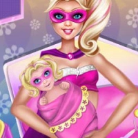 Super Barbie baby birth