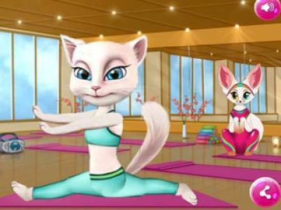 Yoga With Talking Angela game screenshot